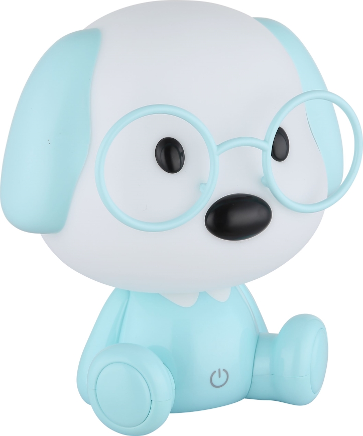 Globo 21761B - Luz nocturna infantil LED recargable y regulable PUPPY 1 W/5 V 500 mAh azul